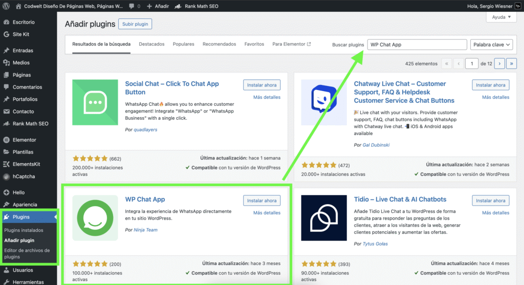 4 pasos para instalar el botón de WhatsApp flotante en WordPress 1 Botón De Whatsapp Flotante